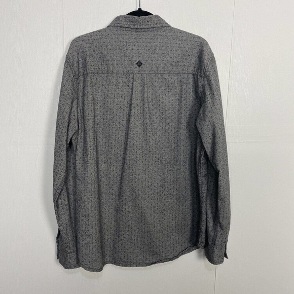 Prana Men's Gray Long Sleeve Button Down Shirt With Logo Size Large. - Picture 4 of 8